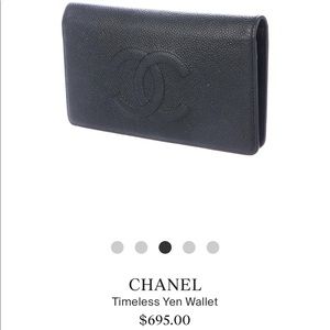 Chanel Caviar Timeless Yen Wallet